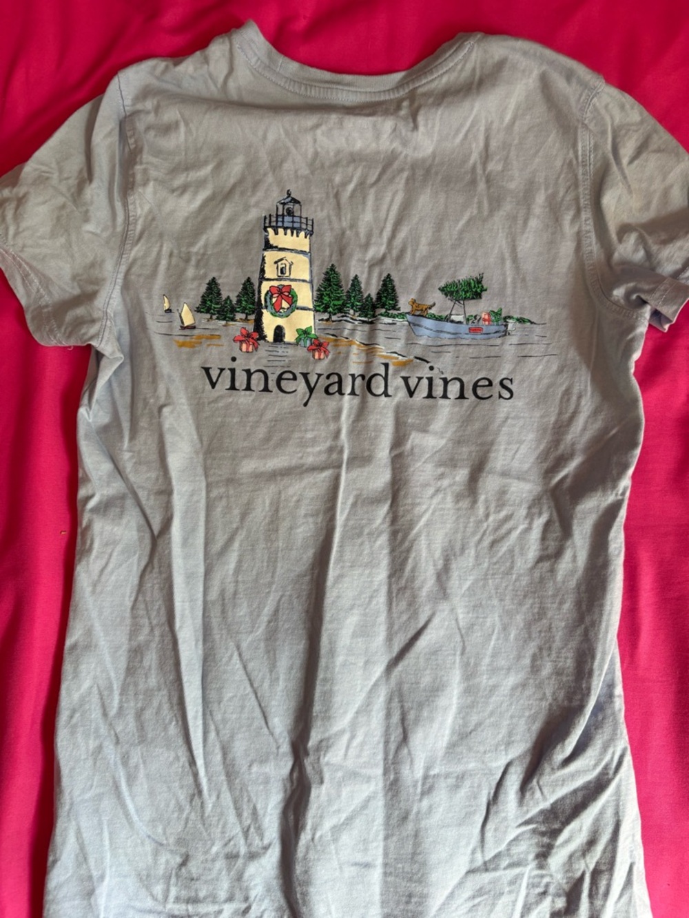 Vineyard Vines Light Blue Lighthouse Graphic Tee